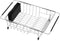 SANNO Large Expandable Dish Drying Rack with Removable Utensil Silverware Holder,Deep Large Dish Rack Over The Sink in Sink On Counter,Dish Drainers Stainless Steel