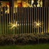 HuiDao 2 Pack Solar Lights Outdoor Decorative Firework Lights Waterproof Garden Stake Lights 2 Modes 120 LEDs Firework String Lights for Walkway Patio Lawn Backyard Party Decorations