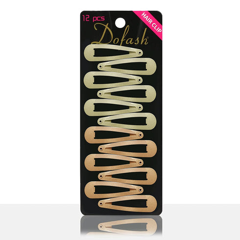 Dofash 5CM/2IN Metal Snap Hair Clips for Women Hair Barrettes Hair Grips Hair Accessories Girls Hair Clips 12 Count/Caramel Blonde