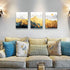 golden mountain abstract Wall Art for Bedroom Canvas Prints abstract Landscape painting Artwork Bathroom Wall Décor Abstract Pictures Home wall Decorations for Living Room Office kitchen Decoration
