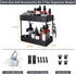 Under Sink Organizer, Under Sink Organizers and Storage Under Sink Shelf 2 Tier Under Sink Organizer Rack Under Sink Storage for Kitchen Bathroom Countertop And Cabinet,Bath Collection Baskets Black