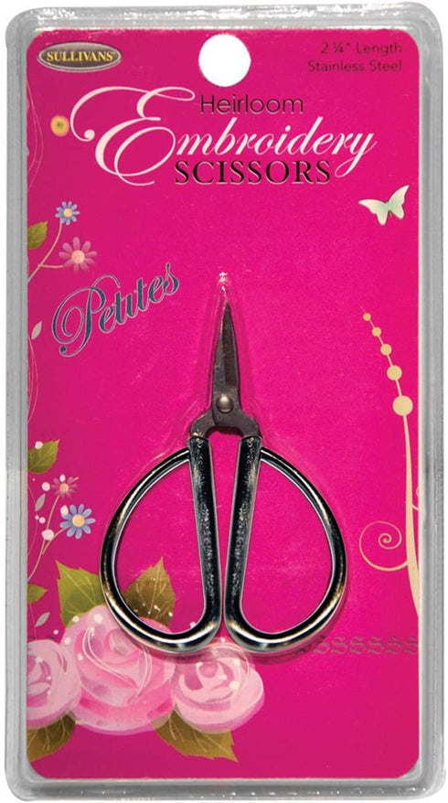 Sullivans Petites Embroidery, 2.25", Silver Scissors