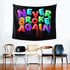 Candy Sky Tapestries-Never Broke Again Bedroom Teen Girls Cute Small Dorm College Tapestry Indie Room Wall Decor Aesthetic 60*51inch