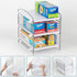 Qboid SP Aluminum Foil Organization and Storage Multifunctional Caddy Organizer for Kitchen Pantry, Countertop, Cabinet Premium Steel Construction with Plastic Panels Kitchen Cabinet Organizer Size: 10.2"L x 8.3"W x 11"H, White