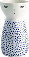 Senliart White Ceramic Vase, Small Flower Vases for Home Décor, 5.9 X 3.2 (Polka Dot)