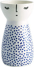 Senliart White Ceramic Vase, Small Flower Vases for Home Décor, 5.9 X 3.2 (Polka Dot)