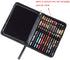 48 Fountain Pen Case PU Leather, Rollerball Pen Display Holder Bag, Pouch Large Capacity for your Collection - Black