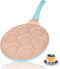 FRUITEAM Griddle Pan, Pancake Pan Nonstick 10 Inch Pancake Maker Mini Pancake Mold Pan 7-Cup Blini Pan Grill Pan for Kids Gifts Cake