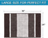 Luxury Chenille Plush Floor Door Mat for Kitchen Entryway, Gradient Chocolate Stripe Pattern Machine Washable Mat, Slip-Resistant Absorbent Shaggy Bath Rug for Bathroom, 24x36 inch