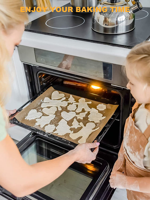SMARTAKE 300PCS Parchment Paper Sheets, 9 x 13 IN Pre-Cut Baking Parchment, Non-Stick Kitchens Cookie Baking Paper, for Oven Grilling Air Fryer Steaming Bread Cake Cookie Meat Pizza (Unbleached)