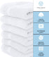 WhiteClassic Luxury Cotton Washcloths - Large Hotel Spa Bathroom Face Towel | 12 Pack | White