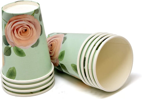 Miss To Mrs Party Supplies Tableware Set 24 9" Dinner Plates 24 7" Dessert Plate 24 9 Oz Cups 50 Lunch Napkins Gold for Engagement Wedding Disposable Paper Goods Bridal Shower Dinnerware Decor