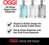Oggi Soap & Lotion Dispenser, 13-Ounce, Clear, Chrome