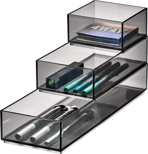 iDesign The Sarah Tanno Collection Cosmetic Organizer, 3 Piece Set