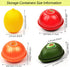 Avocado Lemon Tomato and Onion Shape Savers 4-piece Bundle Reusable Fruit and Vegetable Storage Box Keeper Holder For Fridge BPA Free Plastic Garlic Crisper Containers€¦