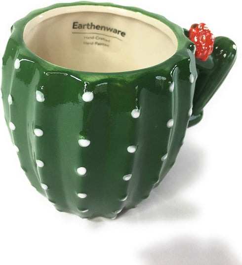 Cactus Coffee Mug, Earthenware Figural Collectors Hot Beverage Mug