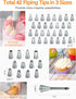 Kootek 178 Pcs Cake Decorating Kit Supplies with Cake Turntable Numbered Piping Tips E-book Guide Pastry Bags Frosting Spatula Icing Smoother Decoration Pen Cake Paint Brush Silicone Baking Cups