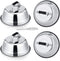 6.5In Cheese Melting Dome, HaSteeL Stainless Steel Small Round Basting Steaming Cover, Heavy Duty Griddle Grill Accessories for Kitchen Cooking Flat Top BBQ Indoor & Outdoor, Dishwasher Safe - 4 Packs
