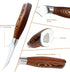 TUO Bird-Beak Paring Knife, Handy Peeling Knife, German X50CrMoV15 Stainless Steel, Full Tang Eye-catching Ergonomic Pakkawood Handle, Razor Sharp Stain Rust Resistant, Fiery Series, 2.5 inch