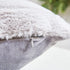 Decorative Faux Fur Throw Pillow Case Set of 2 Best Gift to Mom on Mother's Day Fuzzy Striped Cushion Cover for Sofa Couch Bedroom Car, 20"x 20", Grey