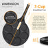 7-Mold Pancake Pan Nonstick Breakfast Griddle, Gas Compatible,9.7 inch Black