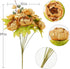 Nubry 2pcs Artificial Peony Silk Flowers Bouquet for Wedding Home Garden Decoration (Gold)