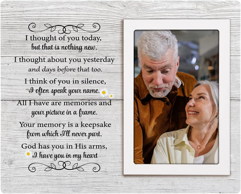 Memorial Gifts Picture Frame - In Loving Memory of Mother, Father, Grandma, Grandpa - Memorial Frames for Loved One - Fits 4x6 Inches Photo