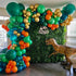 135pcs Jungle Party Balloon Arch Green Orange Gold Balloon Garland for Jungle Dinosaur Themed Party Kids Boys Birthday Party and Animal Party Decorations