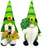 St Patricks Day Gnome Plush Elf for St Patricks Day Decorations Home Table Decor Ornament Dwarf Figurines St. Patrick's Day Gifts Green Irish Handmade Faceless Gnome (Green)