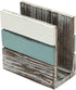 MyGift Rustic Napkin Holder Torched Wood Home Kitchen Napkin Dispenser Rack with Mixed Color Design