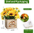 AceList 2 Pcs Decorative Fake Flowers with Led Lights in Wooden Box, Artificial Sunflowers Pot, Artificial Sunflower with Vase for Home Office Desk Kitchen Decoration, Valentine's Day/Mother's Day