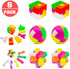 48 Pack Party Favor Toy Assortment Bundle,Magic Cube,Squishies,Slap Bracelets Party Favors Toy For Birthday,Classroom Rewards,Carnival Prizes,Pinata Filler, Goodie Bag Fillers, Classroom Rewards