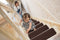 Ottomanson Lifesaver Collection Utility Ribbed Stair Treads, 8" X 30", 14 Pack, Brown