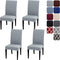 TMEOG 4/6Pcs Chair Cover Stretch Removable Washable Armless Dining Room Chair Protector Cover Seat Slipcovers Solid Color/Printed for Hotel,Ceremony,Banquet,Kitchen,Restaurant,Home