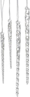 24 piece Set Kurt Adler 3.5"-5.5" Assorted Clear Glass Icicle Ornaments - Set of 2