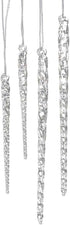 24 piece Set Kurt Adler 3.5"-5.5" Assorted Clear Glass Icicle Ornaments - Set of 2