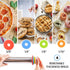 Rolling Pin with Thickness Rings and Pastry Mat for Baking Cookie Chapati Fondant Dough Pastry Pizza Pie Crust, Stainless Steel Roller Pin, Red Mat
