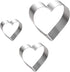 Heart Cake Mold Ring Set-4/6/8 Inch Large Heart Cookie Cutter Pancake Mold Stainless Steel