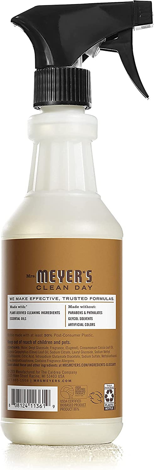 Mrs. Meyers Clean Day Multi Surface Everyday Cleaner, Acorn Spice Scent, Limited Edition Scent, Removes Dirt & Freshens Surfaces, 16 FL OZ Spray (Pack of 2)