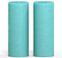 CANDWAX 3x8 Pillar Candle Set of 2 - Decorative Rustic Candles Unscented and No Drip Candles - Ideal as Wedding Candles or Large Candles for Home Interior - Turquoise Candles