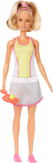 Barbie Blonde Tennis Player Doll with Tennis Outfit, Racket and Ball