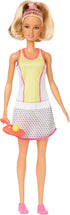 Barbie Blonde Tennis Player Doll with Tennis Outfit, Racket and Ball