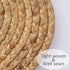 CY SISTERS Woven Placemats Set of 2, Round Placemats for Dining Table, 100% Water Hyacinth, Natural Farmhouse Braided Placemats Wicker Rustic Place Mats, Home, Wedding, Perfect for Indoor Outdoor 14€œ