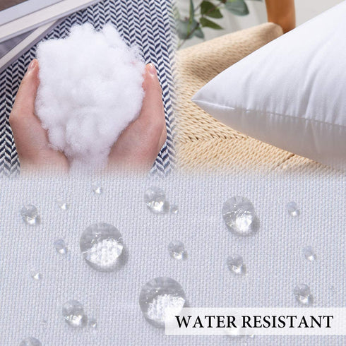 MIULEE Pack of 2 Outdoor Pillow Inserts Waterproof 18x18 Throw Pillow Inserts Decorative Premium Hypoallergenic Pillow Stuffer Sham Square for Bed Couch Sofa Cushion Patio Furniture