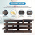 Hivory Wall Mounted Display Shelf with Key Holder ~ 4 Key Hooks Wall Organizer ~ Entryway Decorative Shelf with Hooks ~ Wooden Wall Mount Organizer for Keys (Rustic Brown)