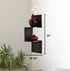 Greenco Zigzag 2 Tier Corner Floating Shelves, Espresso.
