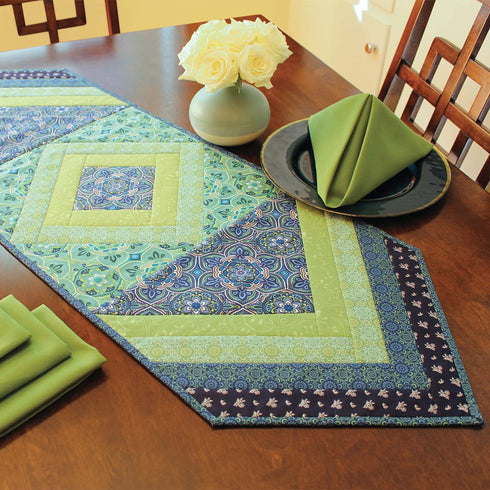 June Tailor Quilt As You Go Table Runner Quilt Pattern Morning Blend