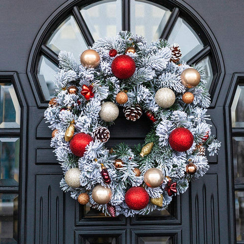 Picowe 4 Pack Magnetic Wreath Hanger Wreath Holder Wreath Hanger Hook for Metal Front Door for Christmas Decorations