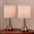 AMUV Nightstand Lamps for Bedrooms Set of 2,Small Bedside Lamp,End Table Lamps Set of 2, Mini Lamps for Living Room Table Top,White Shade,Pull Chain Switch,Bulb not Included