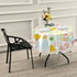Baofu Easter Round Tablecloth Polyester Circular Egg Bunny Table Cloth Beautiful Water Resistant Spill Proof Large Vintage Table Cover for Dining Kitchen Party 60inch